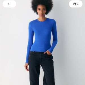 Aritzia homestretch rib long sleeve jazz blue